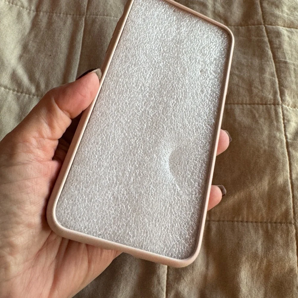 iPhone 11 Pro Max blush colored case with built in ring holder